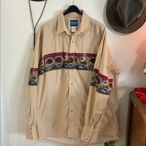 Vintage wrangler cowboy pearlsnap